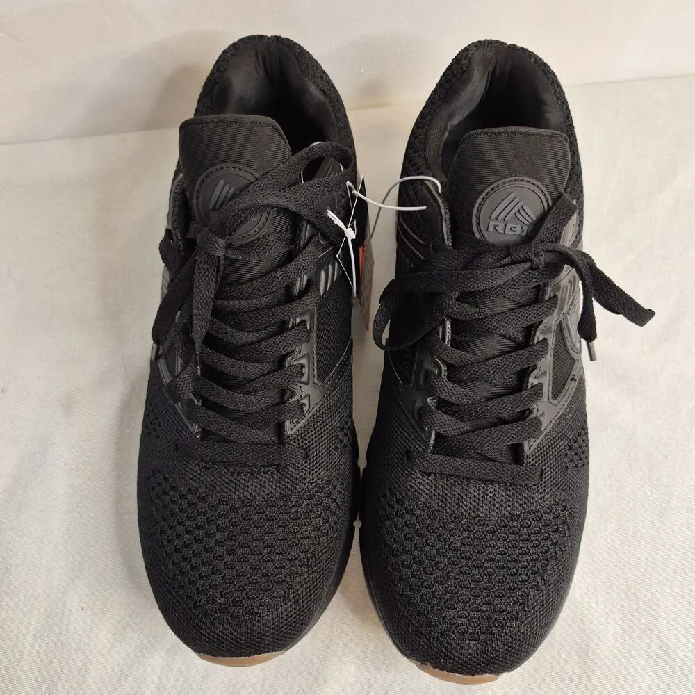 RBX Men's Ormon-K Athletic Sneakers Size 10.5 Black Knit Lightweight Breathable